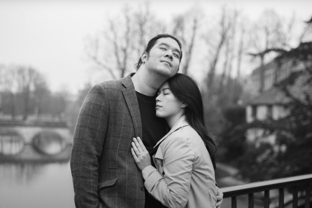 Cambridge engagement photo.