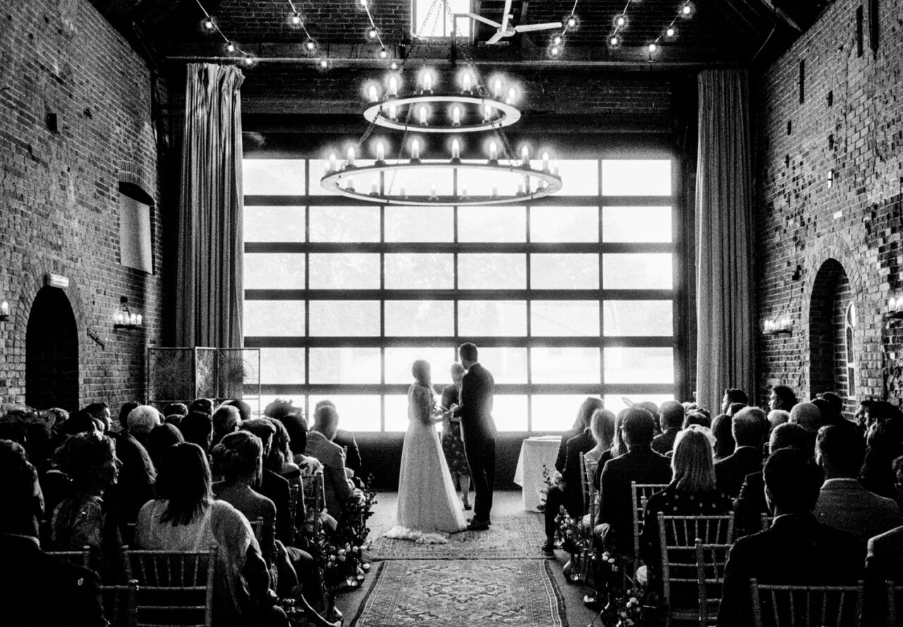 Wedding ceremony photographed with analogue film.