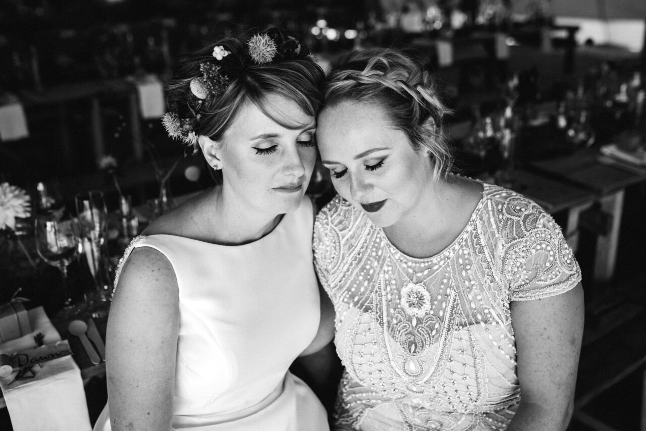 Black and white wedding photography