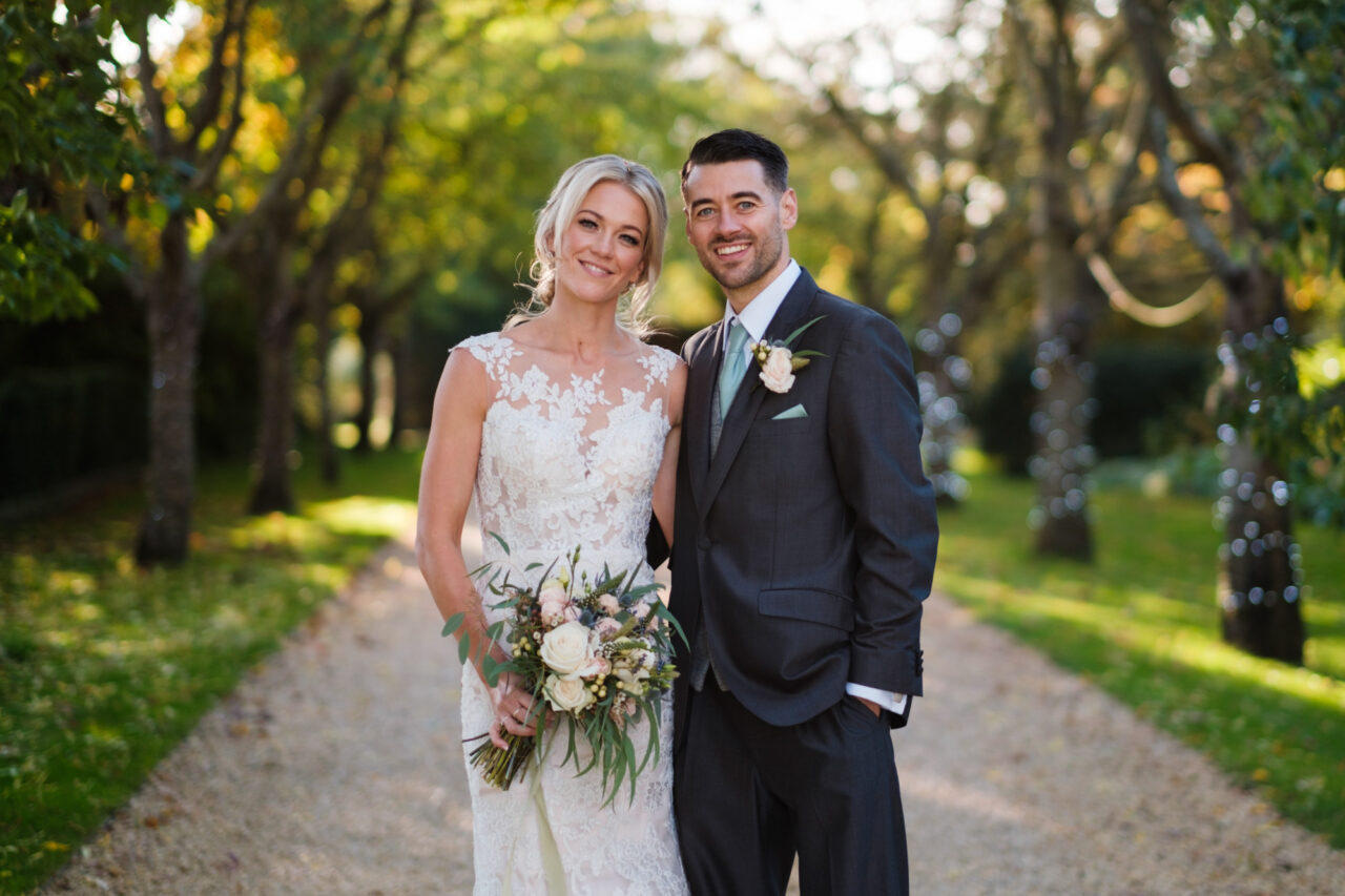 A couple pose at South Farm.