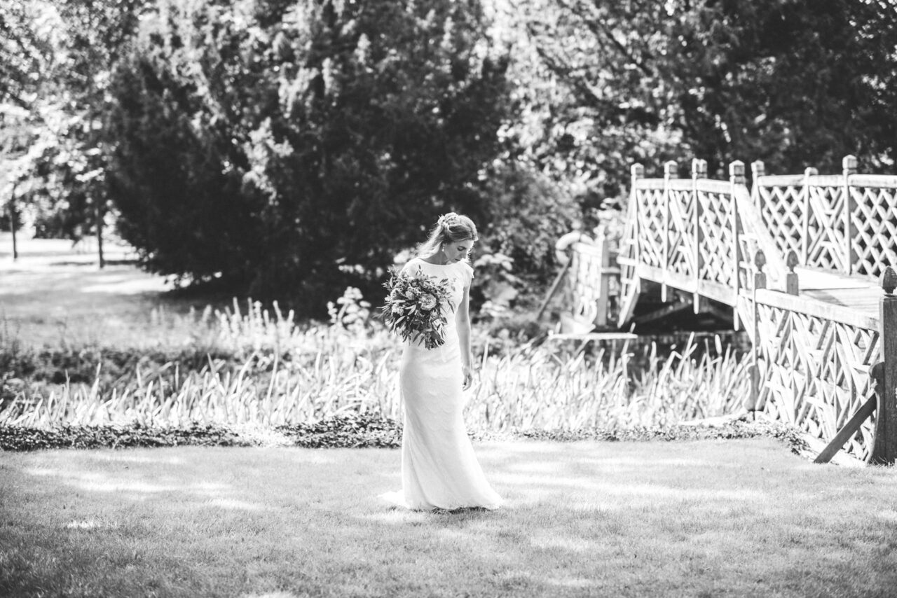 Bride at a wedding in Island Hall.