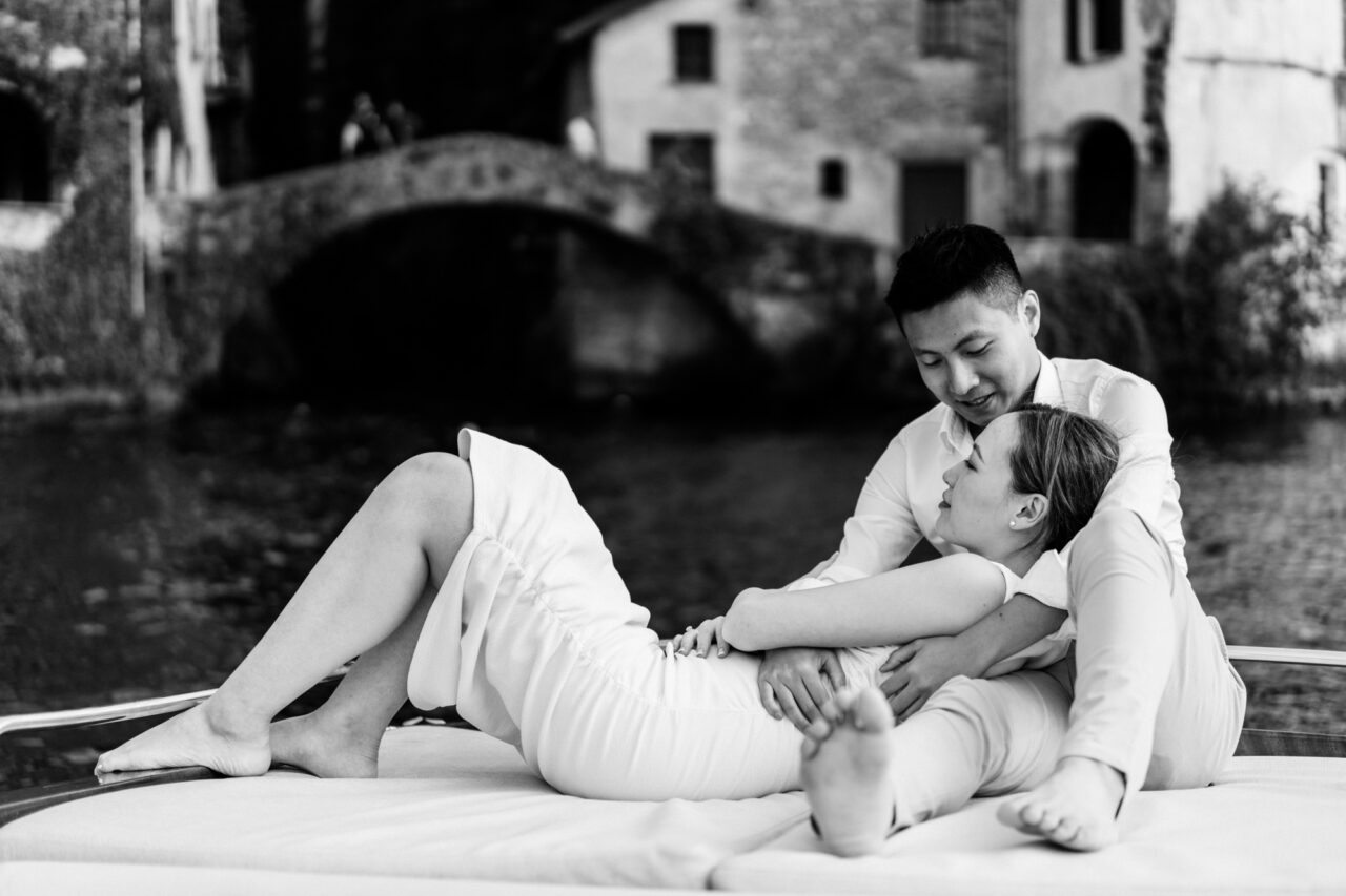 A surprise marriage proposal in Lake Como