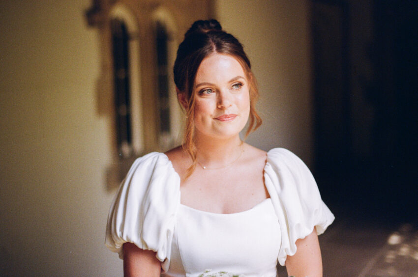 Portrait of a bride on 35mm film.