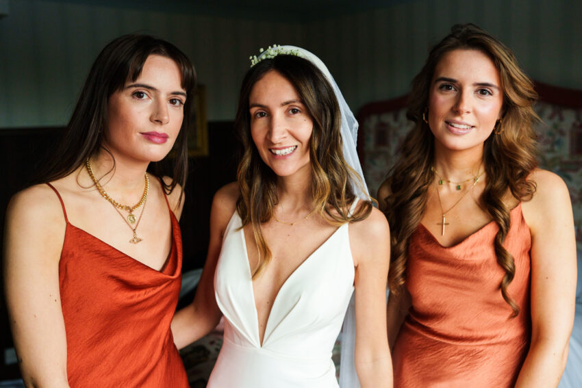 Bride and bridesmaids.