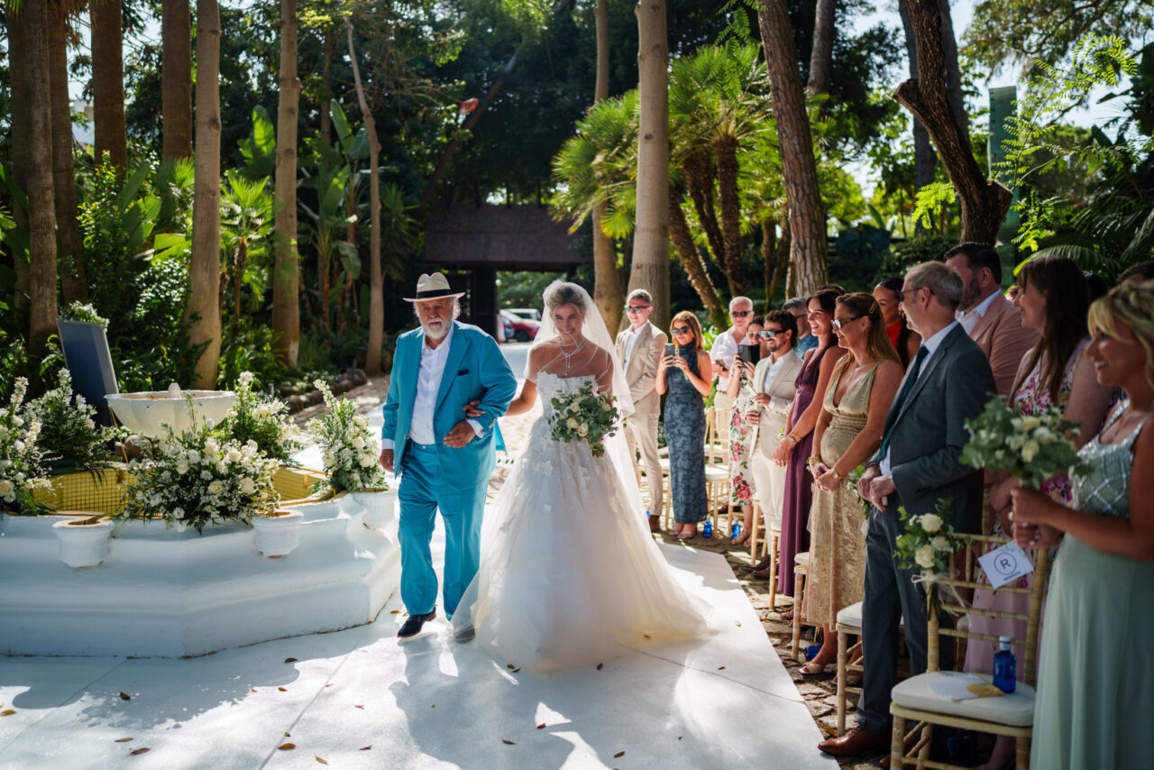 Beautiful wedding at Marbella Club in Marbella, Spain.