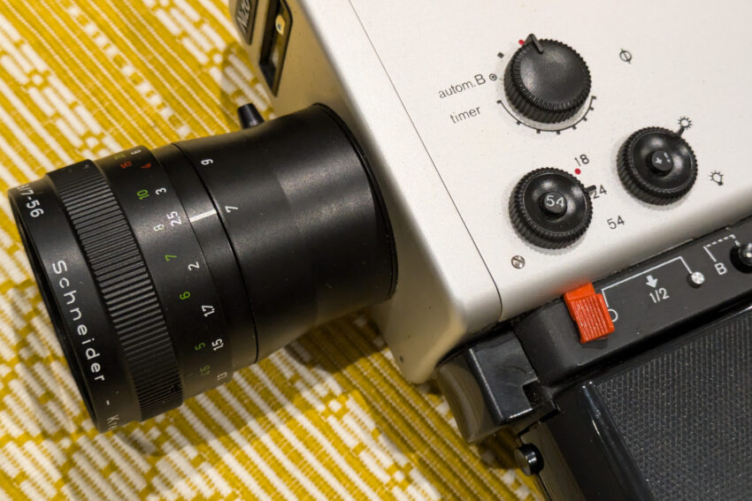 Detail of my Braun Nizo 561 Super 8 camera and its zoom lens.